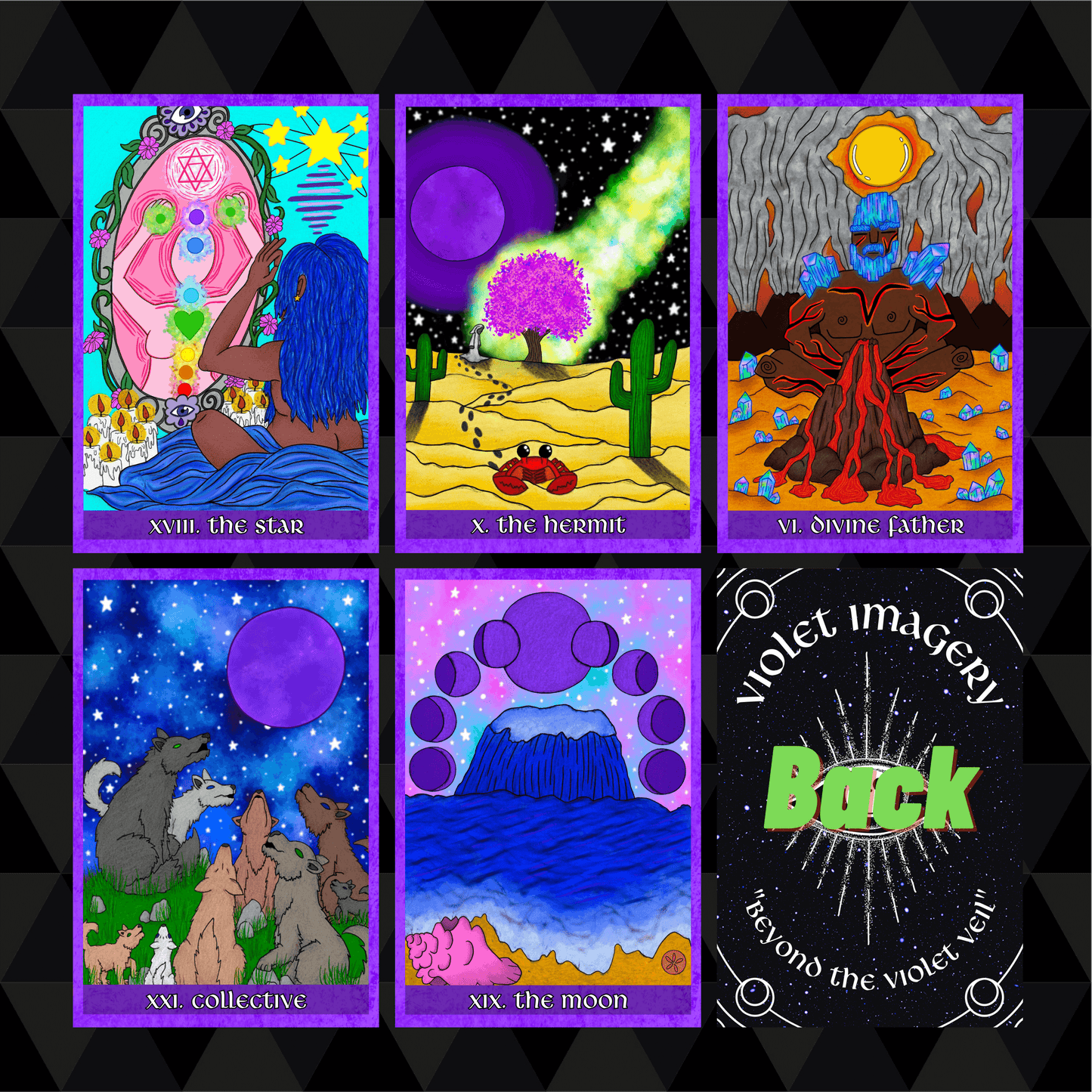 Beyond The Violet Veil" Tarot Deck AND Work/Guidebook