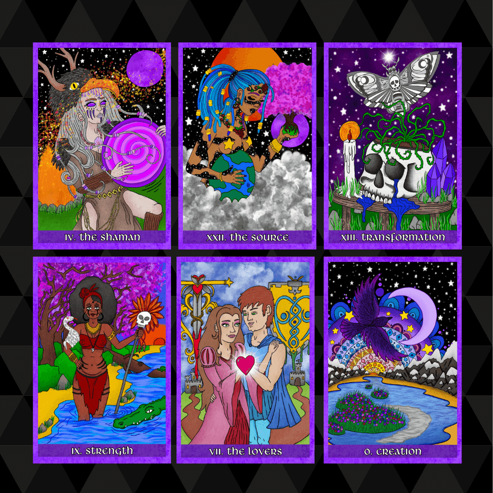 Beyond The Violet Veil" Tarot Deck AND Work/Guidebook