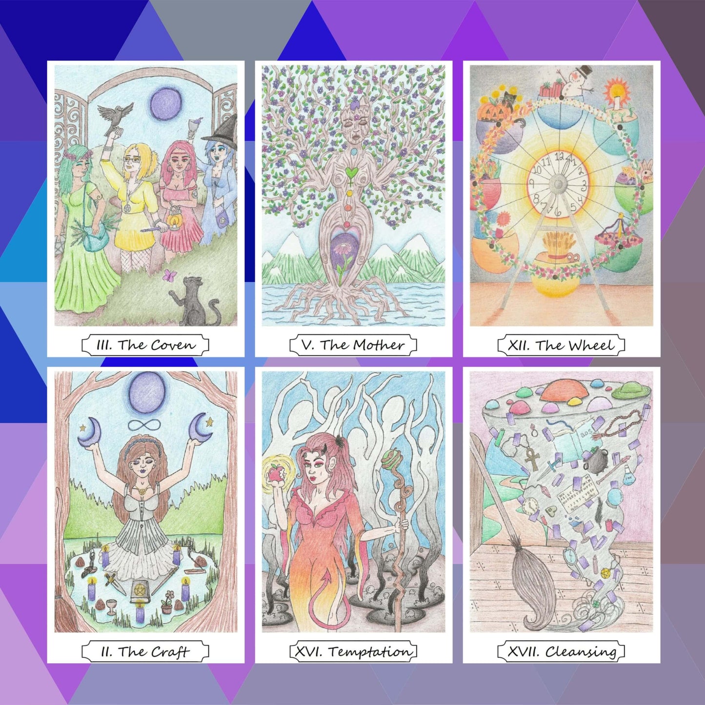 1. Through The Violet Veil Tarot Deck - Includes Work/Guide